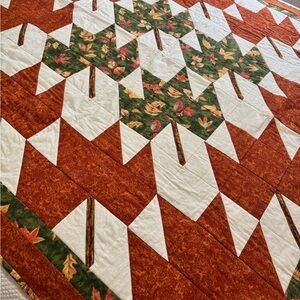 Autumn Leaves Handmade Patchwork Quilt
